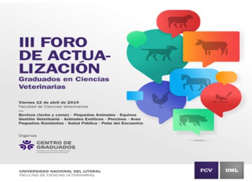 Se esperan 500 veterinarios en el Foro para Graduados en Esperanza (SF)