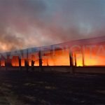 Pérdidas casi totales por incendio en un criadero en San Justo